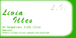 livia illes business card