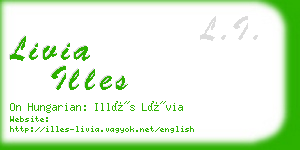 livia illes business card